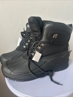 Khombu Men's Kecap Black Waterproof Duck Boots Sz 12 M